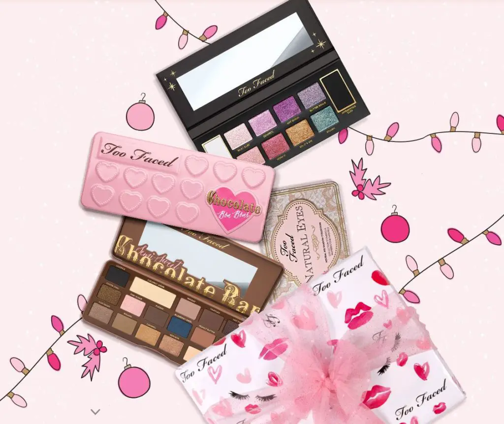 6 days of merry makeup too faced eye shadow palettes