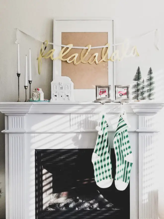 How I Simplified Holiday Decor 2018 mantle