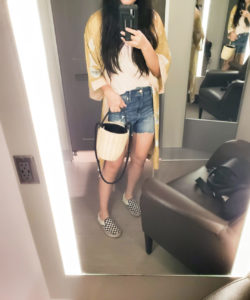 Target try-on summer shorts - ideas for your summer mom uniform