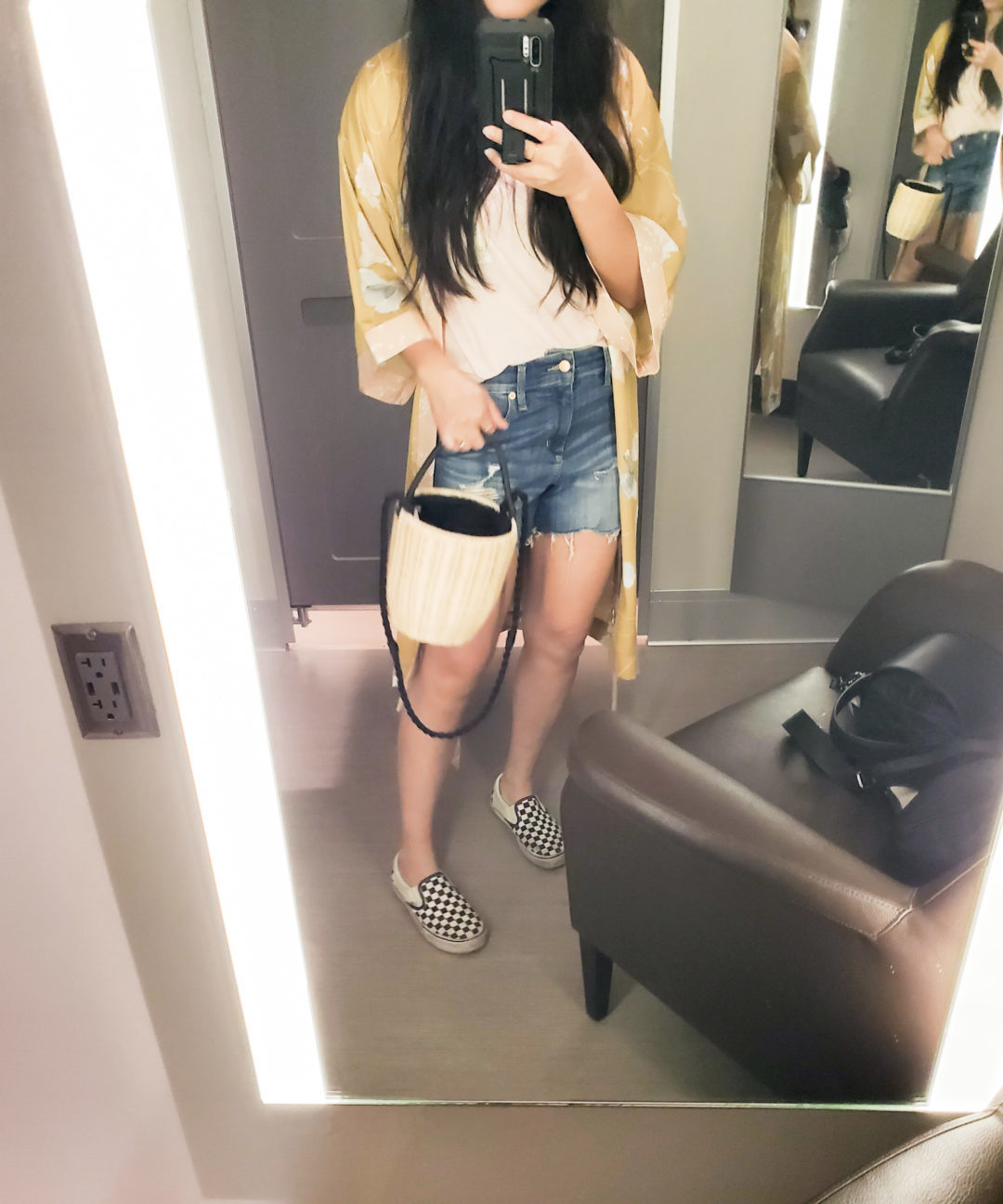 Target try-on summer shorts - ideas for your summer mom uniform