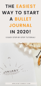 Bullet Journal Ideas and Inspirations: Afraid to mess up the first page of your bullet journal? Here’s a simple easy to follow step-by-step guide on how to start your bullet journal for beginners. Plus the only 2 bullet journal supplies you need. Organize your daily, monthly and even monthly tasks. #bulletjournal #bujo