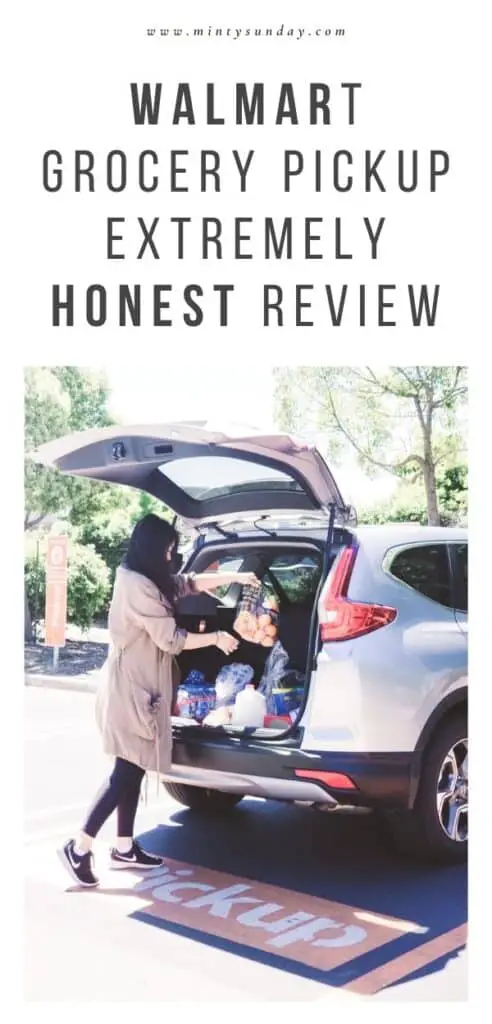 Walmart Grocery Pickup extremely honest review. Here are pros and cons and how I make it work for my family to save time and money.
