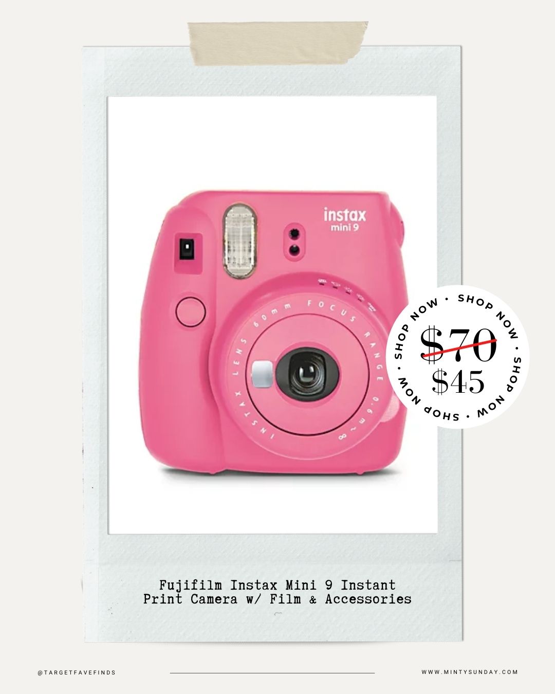 fujifilm instax mini9 camera bundle deal minty sunday blog