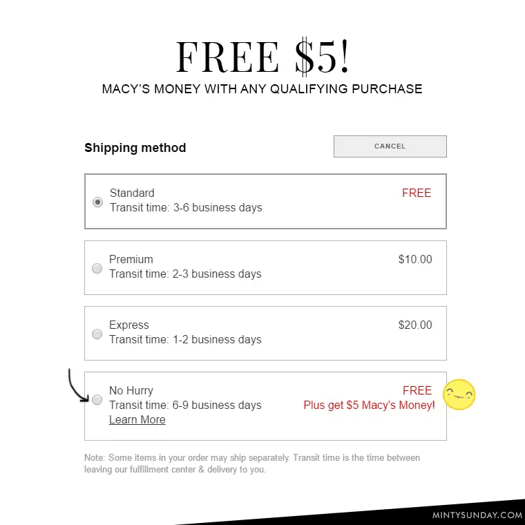 How to get Macy's $5 Money