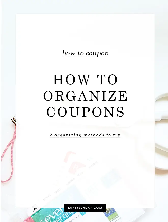 how to organize coupons