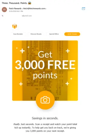 fetch rewards review email bonus