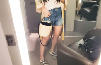Target try-on summer shorts - ideas for your summer mom uniform