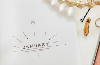 Bullet Journal Setup Step by Step January Cover -