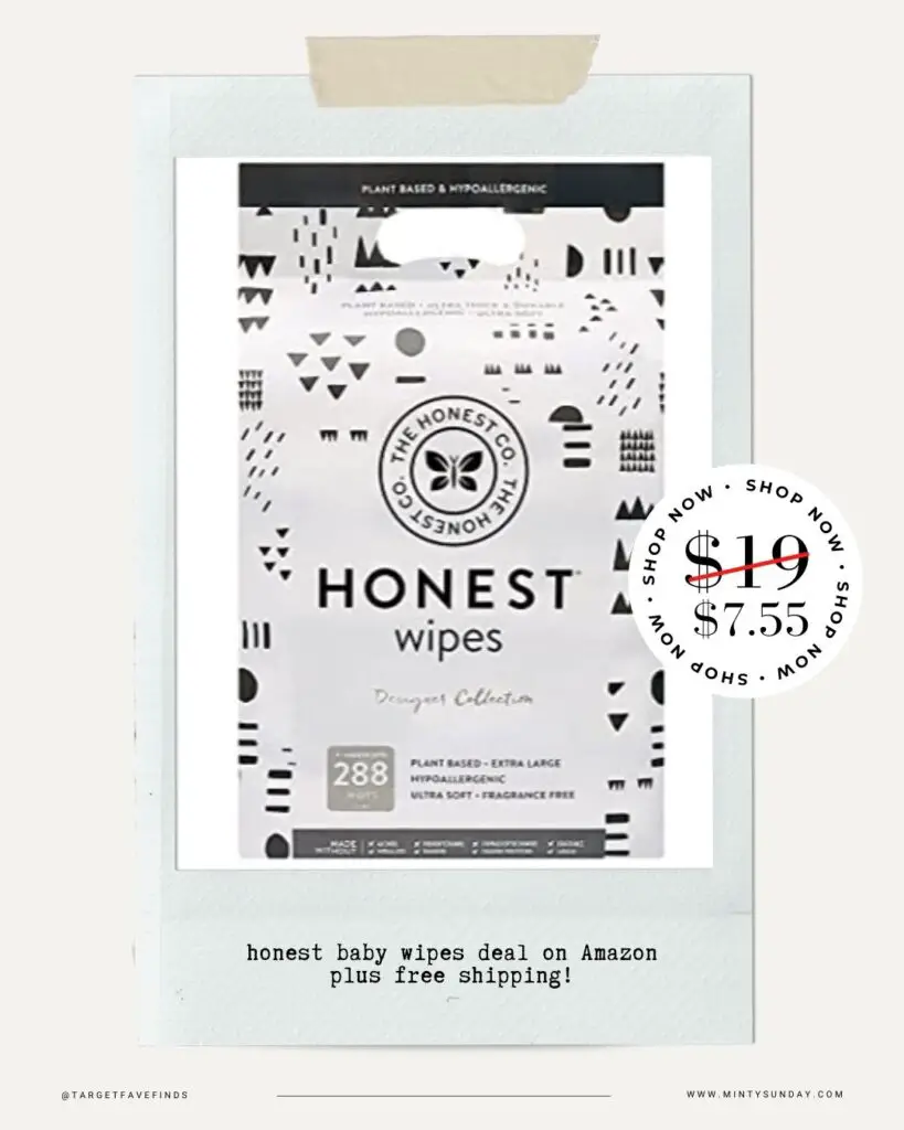 Deal of the Day - Honest Wipes 288 ct Amazon deal minty sunday blog
