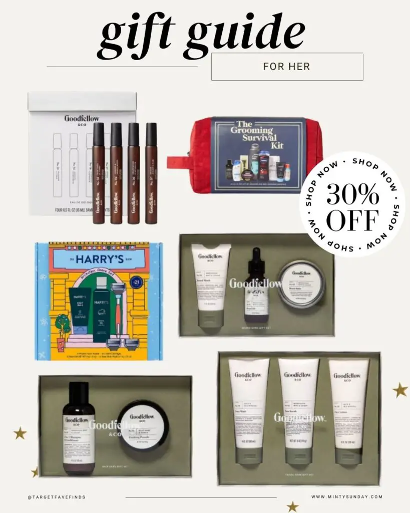 target beauty boxes and sets deal Gift Guide for him minty sunday blog